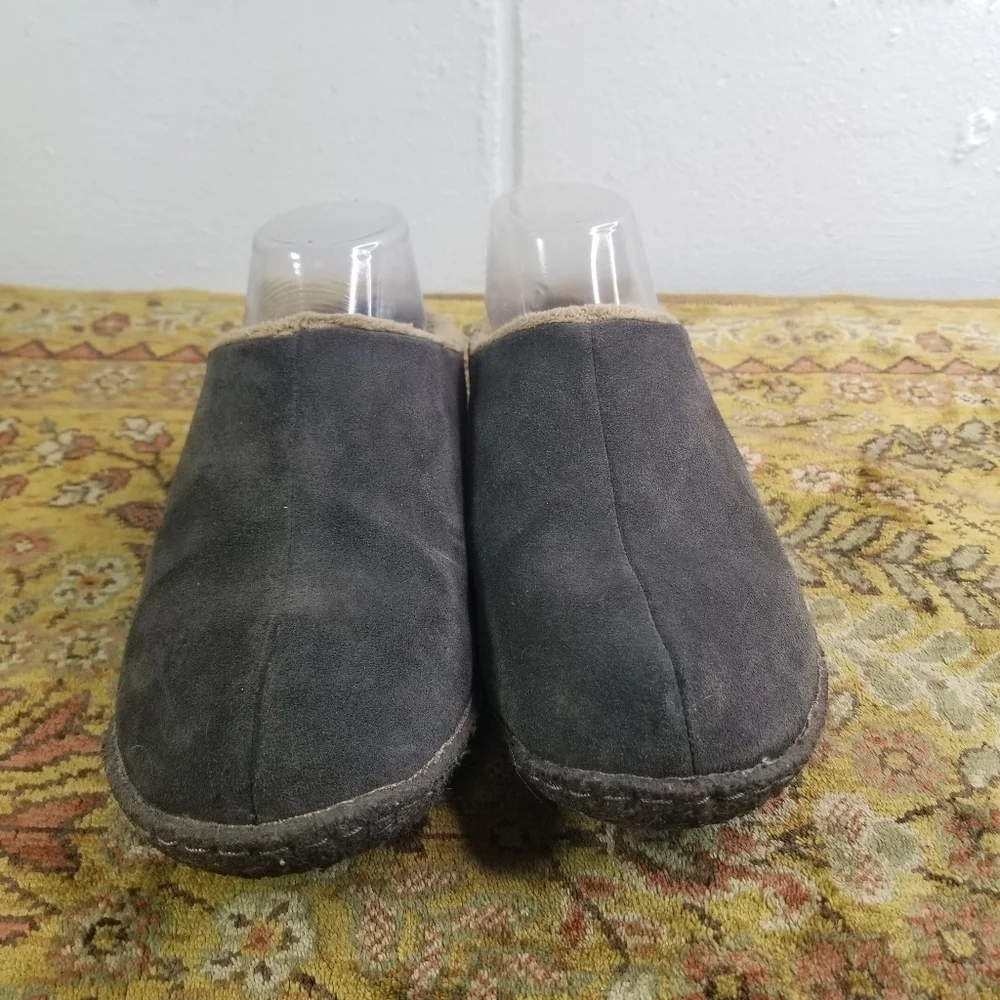 Sorel Lanner Ridge II fleece suede mule slipper womens 7 kids 5